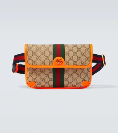 Gucci Ophidia Small Gg Canvas Belt Bag In Metallic