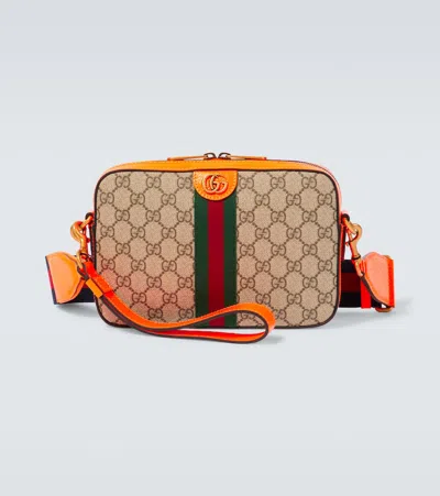 Gucci Ophidia Gg Crossbody Bag In Beige,orange