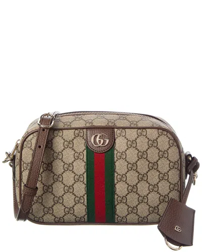 Gucci Ophidia Small Gg Supreme Canvas & Leather Camera Bag In Multi