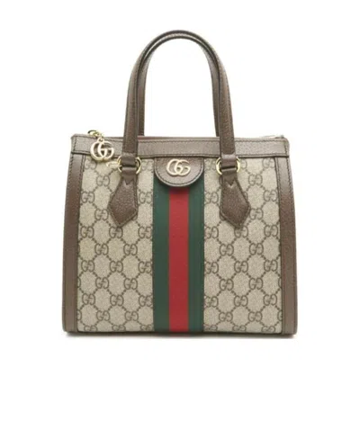 Gucci Ophidia Small Gg Tote Bag In Brown