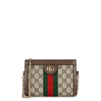 Gucci Ophidia Small Monogrammed Shoulder Bag, Shoulder Bag, Beige In Pattern