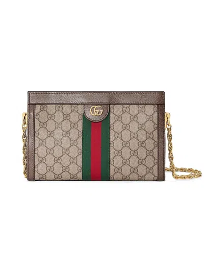 Gucci Ophidia Small Shoulder Bag In Brown