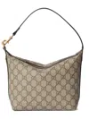 Gucci Small Gg Supreme Canvas Shoulder Bag In Metallic