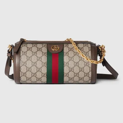 Gucci Ophidia Small Shoulder Bag In Brown
