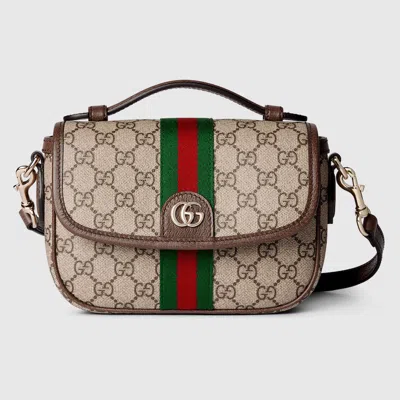 Gucci Ophidia Small Top Handle Bag In Sand