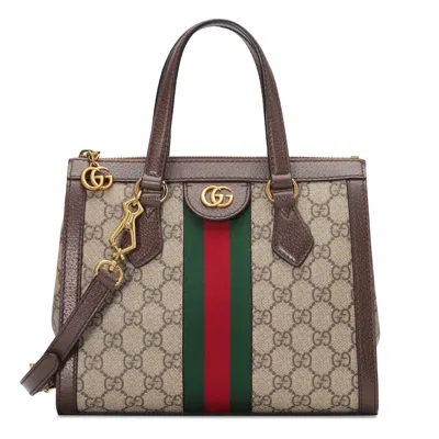 Gucci Ophidia Small Tote Bag In Brown