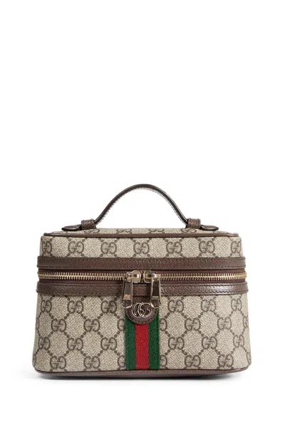 Gucci Ophidia Small Vanity Bag In Brown