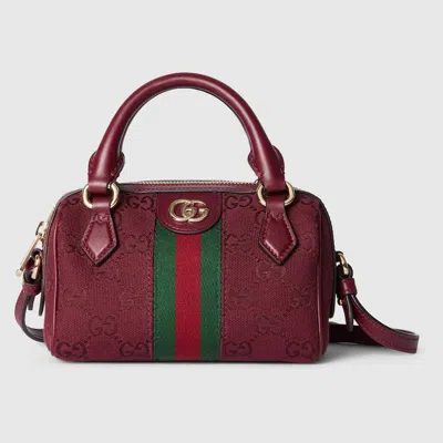 Gucci Ophidia Super Mini Bag In Bordeaux