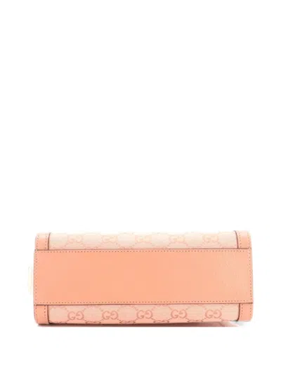 Pre-owned Gucci Ophidia Top Handle Gg Coated Canvas Small Tote Bag In Pink