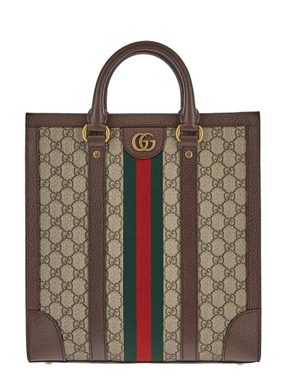 Gucci Ophidia Tote Bag In Acero