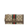 Gucci 'ophidia' Wallet On Chain In Brown