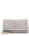 Gucci Ophidia Wallet On Chain Jumbo Gg Canvas With Leather (authentic Pre-loved)