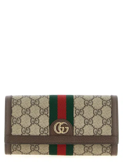 Gucci Ophidia Wallet On Chain In Brown
