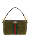 Gucci Mini Handbag Featuring Top Handle In Green