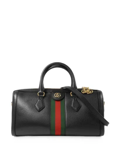 Pre-owned Gucci Ophidia Web Tote Bag In Black