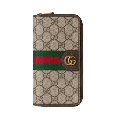 Gucci Ophidia Zip Around Wallet In Multi