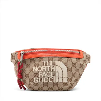 Pre-owned Gucci Ophidia Zip Belt Bag Gg Velvet Beige Canvas Clutche & Pouche Bag () In Sand
