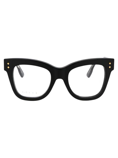 Gucci Gg1082o Glasses In 001 Black Black Transparent