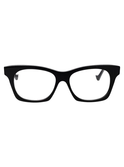Gucci Havana Acetate Optical Glasses In 001 Black Black Transparent