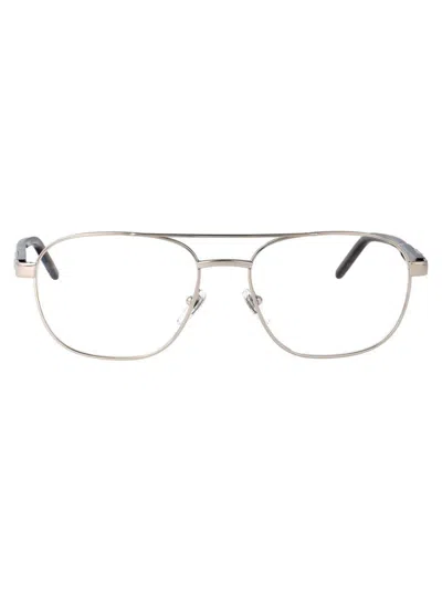 Gucci Gg1800o Glasses In Silver-havana-transparent