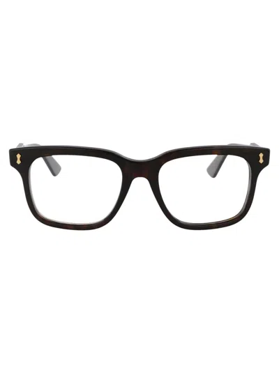 Gucci Rectangle Frame Glasses In Black