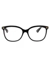 Gucci Black-black-transparent Acetate Glasses In Black