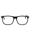 Gucci Demo Rectangular Men's Eyeglasses Gg0006oan 001 55 In Black-black-transparent