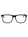 Gucci Demo Rectangular Men's Eyeglasses Gg0006oan 001 55 In Black-black-transparent