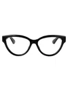 Gucci Womens Gg1530o Cat-eye Frame Acetate Glasses Black In Black-black-transparent