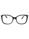 Gucci Womens Black Gg0914o Acetate Rectangular-frame Optical Glasses In Black-black-transparent