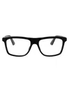 Gucci Demo Rectangular Men's Eyeglasses Gg0006oan 001 55 In Black-black-transparent