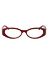 Gucci Womens Gc002294 Round-frame Injected Optical Sunglasses Red In Burgundy-burgundy-transparent