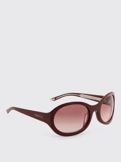 Gucci Sunglasses Woman Red In Black