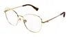 Gucci Gold Gold Transparent Acetate Glasses In Gold