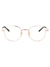Gucci Gold-gold-transparent Metal Glasses In Gold