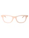 Gucci Pink-pink-transparent Recycled Acetate Glasses In Gold