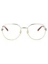 Gucci Gg1675ok Glasses In Gold-gold-transparent