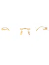 Gucci Optical In Gold-gold-transparent