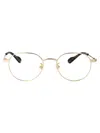 Gucci Demo Rectangular Men's Eyeglasses Gg0006oan 001 55 In Gold-gold-transparent