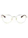 Gucci Demo Rectangular Men's Eyeglasses Gg0006oan 001 55 In Gold-gold-transparent