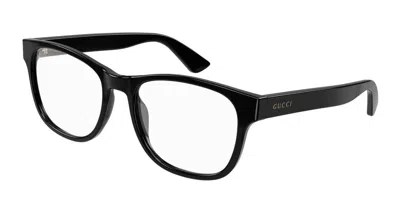 Gucci Round Glasses In Black-green-transparent