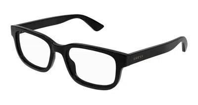 Gucci Round Glasses In Black-green-transparent