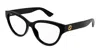 Gucci Demo Cat Eye Ladies Eyeglasses Gg1581o 001 55 In Black