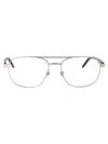 Gucci Demo Rectangular Men's Eyeglasses Gg0006oan 001 55 In Silver-havana-transparent