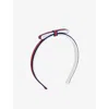 Gucci Web Fabric Headband In Optical White+b/r/b