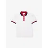 Gucci Web Stripe Cotton-blend Polo Shirt In White