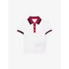 Gucci Optical White/mix Short-sleeved Stretch-cotton Polo Shirt 6-36 In White