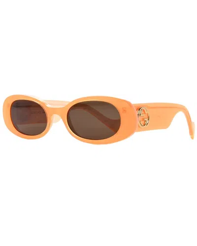 Gucci Orange Acetate Oval 60mm Gg0517s Sunglasses (authentic Pre-loved) In Yellow