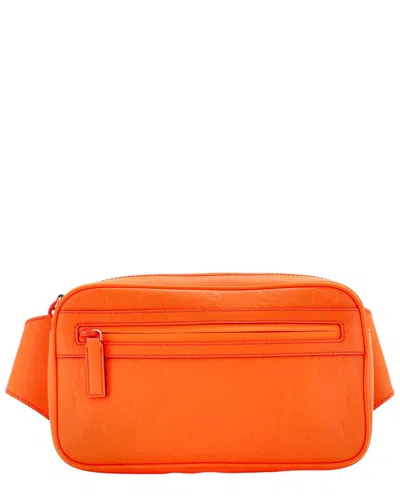 Gucci Orange Gg Rubber Front Zip Belt Bag (authentic Pre-loved)