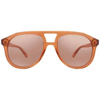 Pre-owned Gucci Orange Pilot Men's Sunglasses Gg1320s 002 54 Gg1320s 002 54